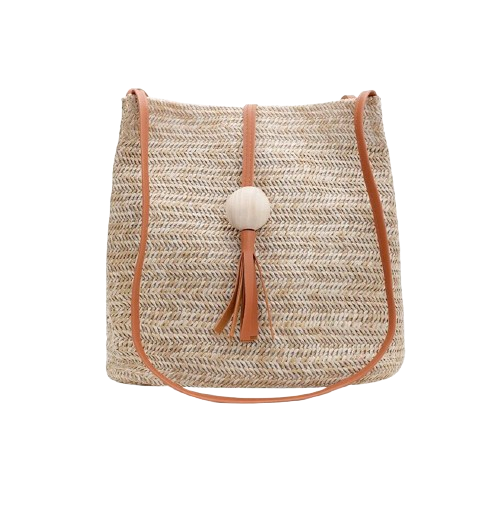 Sac Paille et Cuir Bali Shaulaa