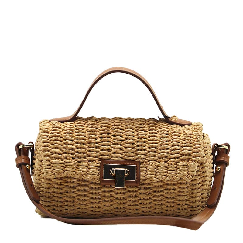 Vannerie Sac A Main Rotin Et Cuir Sac A Main Paille Et Cuir Shaulaa