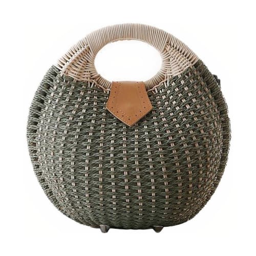 Sac Rond Osier Vert Shaulaa