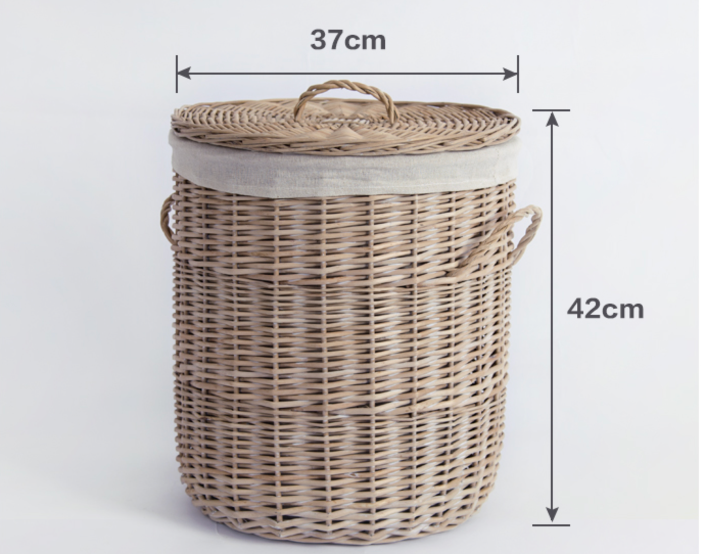 Panier à Linge Osier Rond | Shaulaa