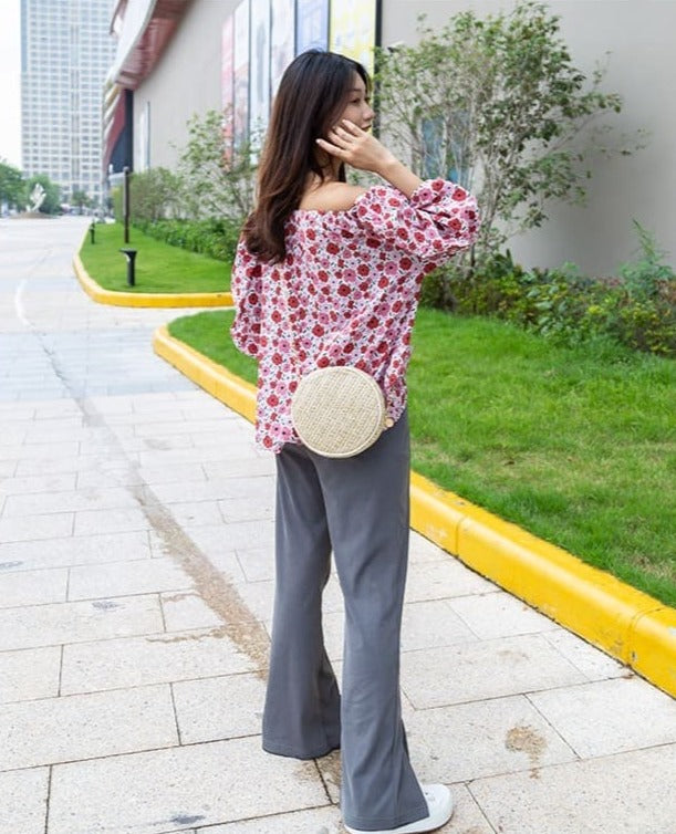 Sac a Main en Paille Rond Shaulaa