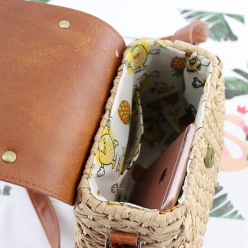 Sac a Main en Osier Vintage Shaulaa