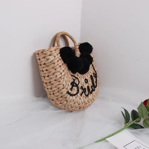 Sac à Main En Paille Brodé - Style Mignon Et Chic, Idéal Plage Ou Été, Occasion