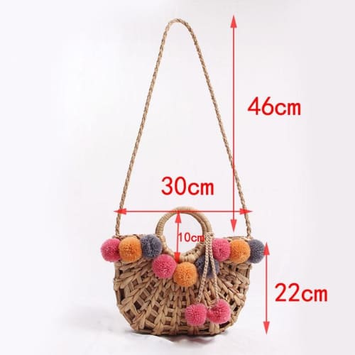 Sac Embrayage Paille Tressée Bohème – Sac à Main Femme Plage, Mariage, Vacances, Style Naturel Léger