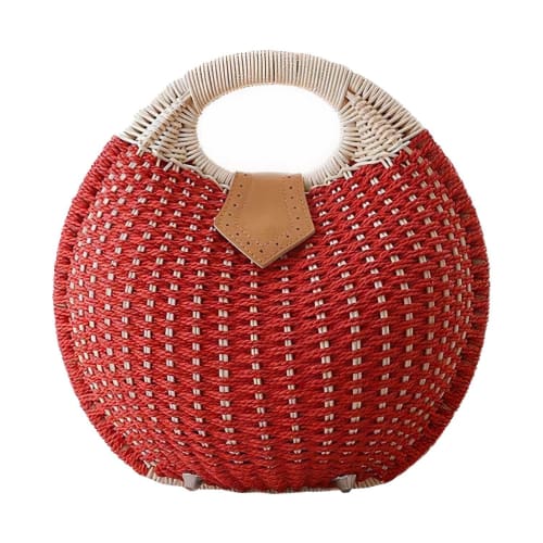 Sac Rond Osier Rouge